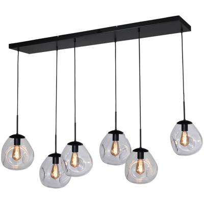 Masterlight HanglampLava 6x helder glas Ø 24cm - 2761-05-130-25-60061