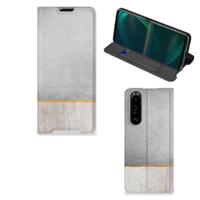 Sony Xperia 5 III Book | Wallet Case | Wood Concrete - thumbnail