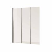 GO by Van Marcke Malia badwand 130x140cm omkeerbaar 3 delig 5mm helder veiligheidsglas profielen chroom met liftsysteem 1141011C - thumbnail