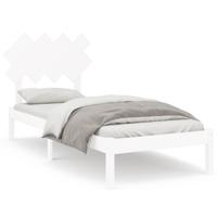 Bedframe massief hout wit 120x190 cm - thumbnail