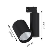 Paulmann ProRail3 Zeuz 33W 15° 4000K B triac 91345 Systeemlamp (basis) ProRail3 33 W LED Zwart - thumbnail