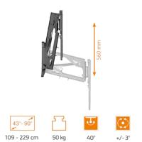 My Wall HP65AL TV-beugel 109,2 cm (43) - 228,6 cm (90) Zwenkbaar, Besturing via app - thumbnail