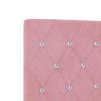 LED Hoofdbord met LED-striplichten Roze 144 cm Polyester - thumbnail