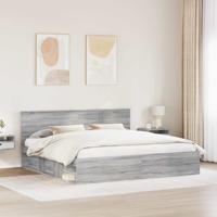 Bedframe Grijs Sonoma 200 x 200 cm Massief grenenhout - thumbnail