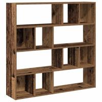 Boekenkast/kamerscherm 105x24x102 cm oud houtkleurig - thumbnail