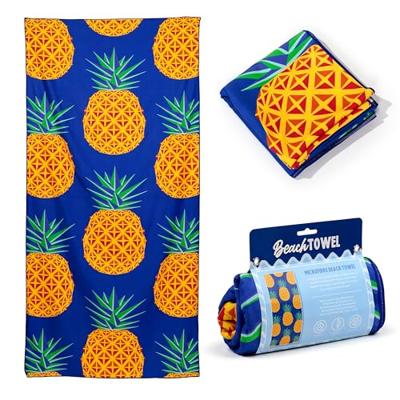 Ananas Print Microvezel Strandhanddoek