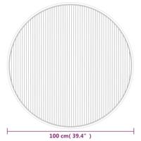 VidaXL Vloerkleed rond 100 cm bamboe grijs - thumbnail