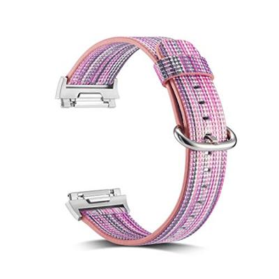 Fitbit Ionic TPU bandje - Fuschia / Zilver Fitbit Ionic TPU bandje - Fuschia / Zilver