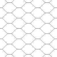 VidaXL Hexagon hek grijs 0,8 x 10 m pvc - thumbnail
