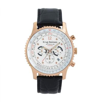 Krug-Baumen Air Traveller Diamond 46mm 610701DS Heren Horloge Krug-Baumen Air Traveller Diamond 46mm 610701DS Heren Horloge