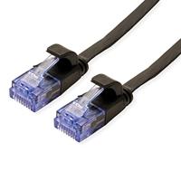 VALUE UTP patchkabel, Cat.6A (Class EA), extra plat, zwart, 0,5 m - thumbnail