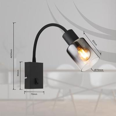 Globo Flexibele wandlampHubertus met schakelaar - 54308W