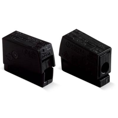 WAGO 224-104 224-104 Lampklem Flexibel: 0.5-2.5 mm² Massief: 0.5-2.5 mm² Aantal polen: 2 100 stuk(s) Zwart