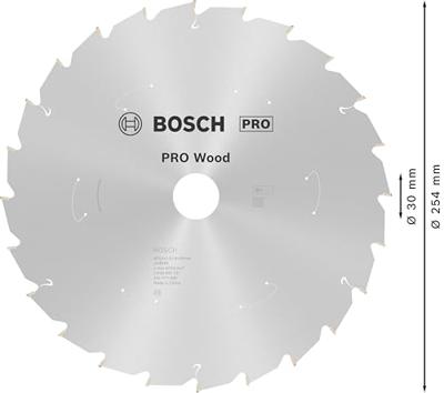 Bosch Accessories Bosch Power Tools 2608837733 Hardmetaal-cirkelzaagblad 254 x 30 mm Aantal tanden: 24 1 stuk(s)
