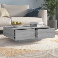 Salontafel 90x60x31 cm bewerkt hout grijs sonoma eikenkleurig - thumbnail