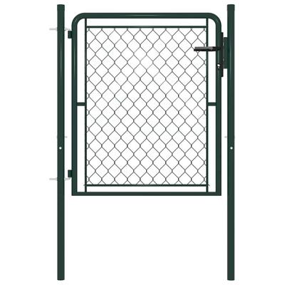 VidaXL Tuinpoort staal 100x100 cm groen