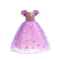 Prinsessenjurk Paars maat 98-104 - thumbnail