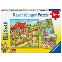Ravensburger puzzel 3x49 stukjes vakantie op het platteland - thumbnail
