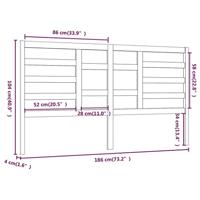 Hoofdbord 186x4x104 cm massief grenenhout honingbruin - thumbnail