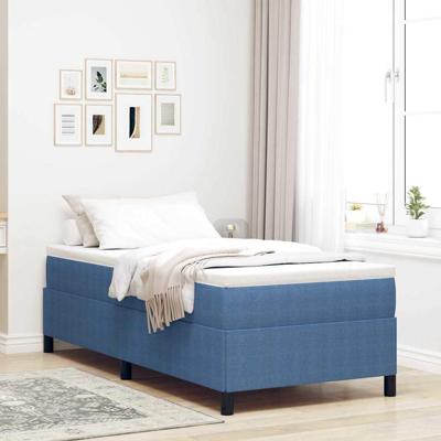 Bedframe Blauw 80 x 200 cm Katoenen stof