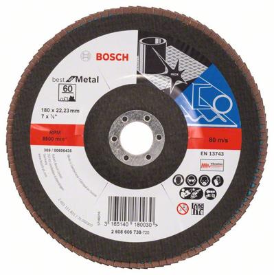 Bosch Accessoires 1 Lamellenschijf 180 X571, Best for Metal haaks, K60 - 2608606738 Bosch Accessoires 1 Lamellenschijf 180 X571, Best for Metal haaks, K60 - 2608606738