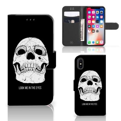 Telefoonhoesje met Naam Apple iPhone X | Xs Skull Eyes Telefoonhoesje met Naam Apple iPhone X | Xs Skull Eyes
