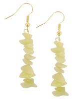 Oorbellen Jade Geel Splitsteen - thumbnail