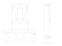 Trio Moderne HanglampSeries 3751 4-lichts nikkel mat - 3751041-07 - thumbnail