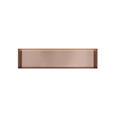 Hotbath &More Inbouwnis - 30 x 120 x 10 cm - Frameless - met LED-verlichting - Geborsteld Koper PVD