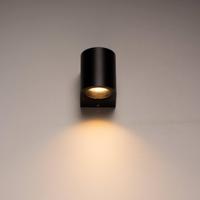 LED&apos;s Light LED Wandlamp buiten met GU10 fitting - Rond - Model San Marino - IP44 - Zwart - thumbnail