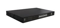 LevelOne GEP-2021 Netwerkswitch Gigabit Ethernet/270W 20xPoE Outputs/ (10/100/1000) / Power Over Ethernet (PoE) 1U/2 x Gigabit RJ45, 2 x Gigabit SFP, 802.3at/af PoE, 270W/zwart - thumbnail