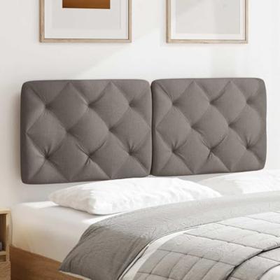 Hoofdbordkussen 140 cm stof taupe