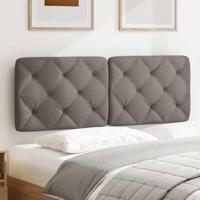 Hoofdbordkussen 120 cm stof taupe - thumbnail