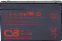 CSB Battery GP 672 Standby USV Loodaccu 6 V 7.2 Ah Loodvlies (AGM) (b x h x d) 151 x 101 x 34 mm Kabelschoen 4.8 mm, Kabelschoen 6.35 mm Onderhoudsvrij, - thumbnail