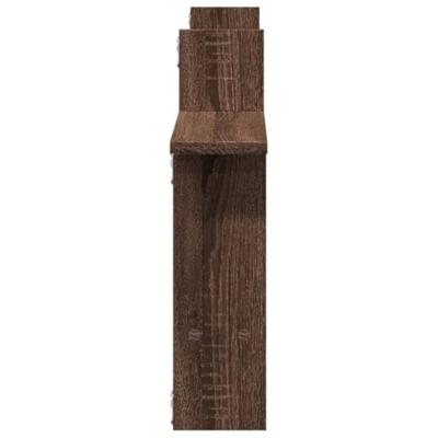 Wandschappen 2 st 50x12x50 cm bewerkt hout bruin eikenkleurig