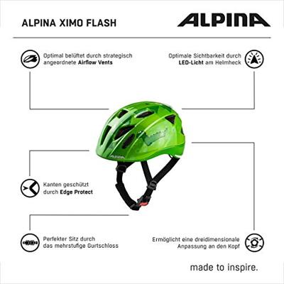 Olympic Sportswear Alpina sports kinderhelm ximo flash green dino 49-54 glans
