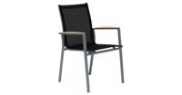 Foxx Stockable stoel Antraciet Teak Tierra Outdoor - Tierra outdoor - thumbnail