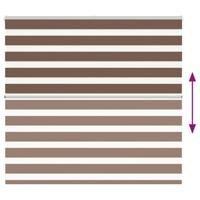 VidaXL Zebra rolgordijn 155x150 cm stofbreedte 150,9cm polyester bruin - thumbnail
