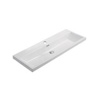 Wastafel Sanilux Compact Keramiek 100 cm 1 Kraangat Wit Sanilux - thumbnail