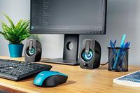 Trust Gemi Met RGB LED verlichte 2.0-luidsprekerset PC speaker Zwart - thumbnail