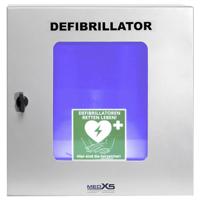 MEDX5 Universal Defibrillator Außenwandkasten Sixcase, klimatisiert, Gr. S, grau Wandbox voor defibrillator Grijs RVS - thumbnail
