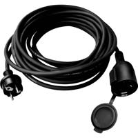 Calex rubber verlengkabel zwart 20 meter - thumbnail