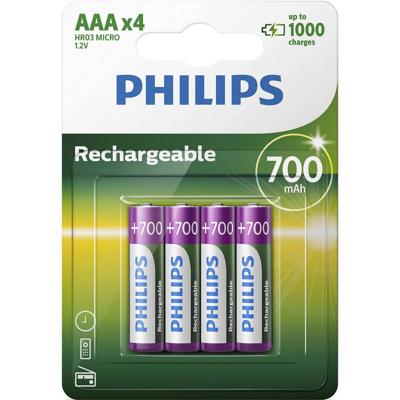 Philips HR03 Oplaadbare AAA batterij (potlood) NiMH 700 mAh 1.2 V 4 stuk(s)
