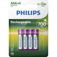 Philips HR03 Oplaadbare AAA batterij (potlood) NiMH 700 mAh 1.2 V 4 stuk(s) - thumbnail