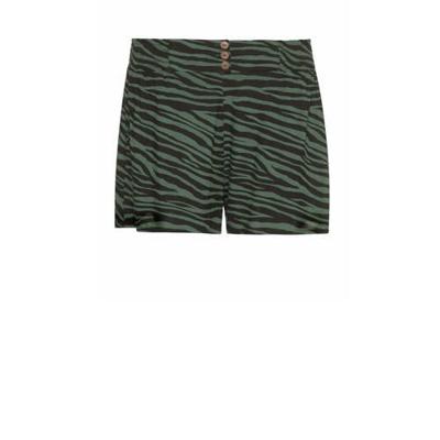 Protest strandshort Kiki met zebraprint donkergroen/zwart
