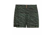 Protest strandshort Kiki met zebraprint donkergroen/zwart - thumbnail