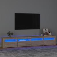 Tv-meubel met LED-verlichting 240x35x40 cm sonoma eikenkleurig - thumbnail
