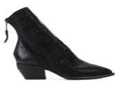 Strategia Dames Enkellaarsjes in Leder (Zwart) - thumbnail