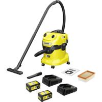 Kärcher Home & Garden WD 4-18 Dual Battery Set  1.628-601.0 Nat- en droogzuiger met accu 380 W 20 l Incl. 2 accus, Incl. oplader, Draadloos - thumbnail