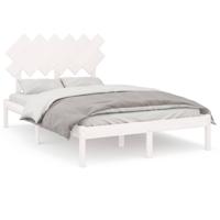 Bedframe massief hout wit 120x200 cm - thumbnail